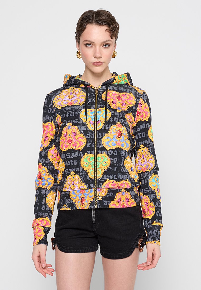 Versace Jeans Couture Sweater met rits zwart Versace Jeans Couture Sweater met rits zwart