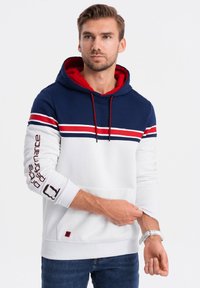 Ombre SSNZ FW - Felpa con cappuccio - white