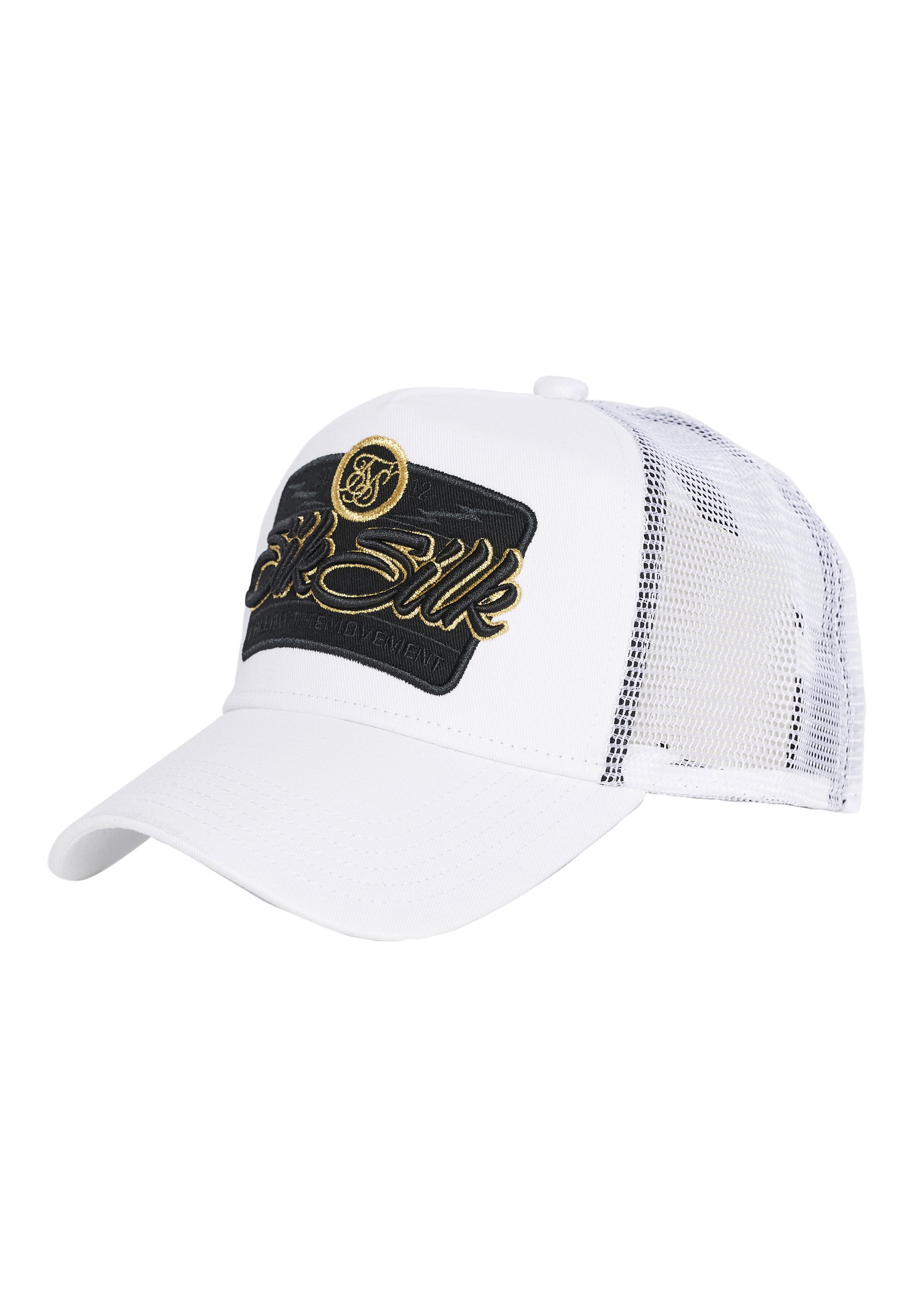 SIKSILK SIKSILK VOLT PATCH MESH TRUCKER - Cappellino - white \u0026 gold/bianco  - Zalando.it
