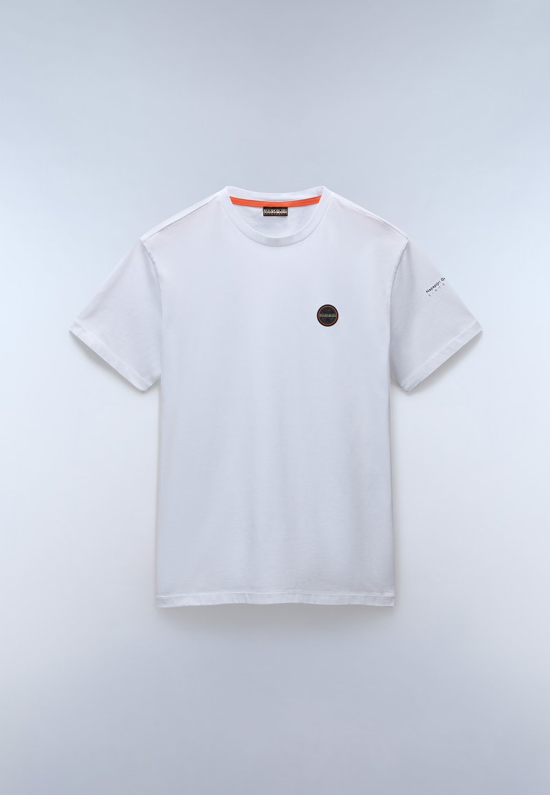 Napapijri BADGE - Osnovna majica kratkih rukava - bright white