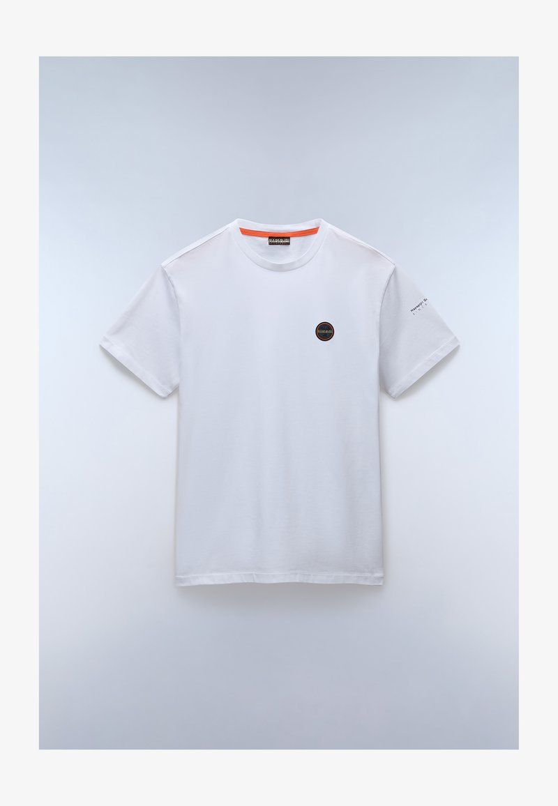 Napapijri BADGE - T-shirts basic - bright white