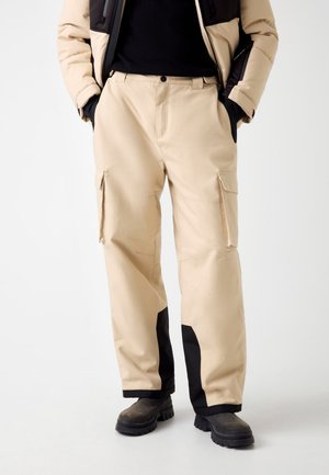 Pantalon cargo - creme