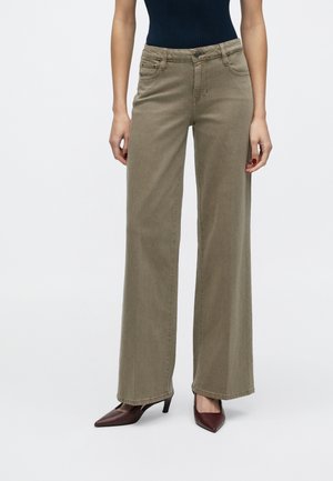 SEXY PALAZZO - Wide leg - walnut shell