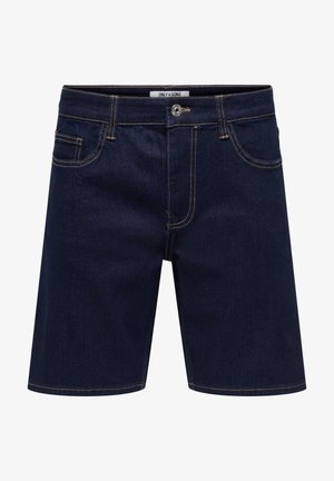 Only & Sons, ONSWEFT - Denim shorts - dark blue denim