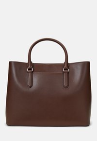 Lauren Ralph Lauren LEATHER LARGE MARCY SATCHEL - Handbag - dark mahogany