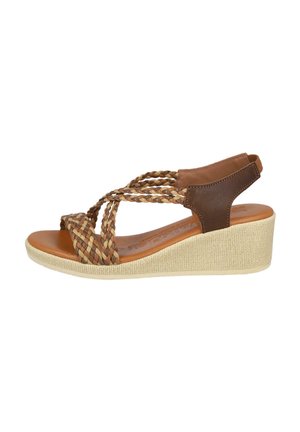 Sandalias de cuña - marron