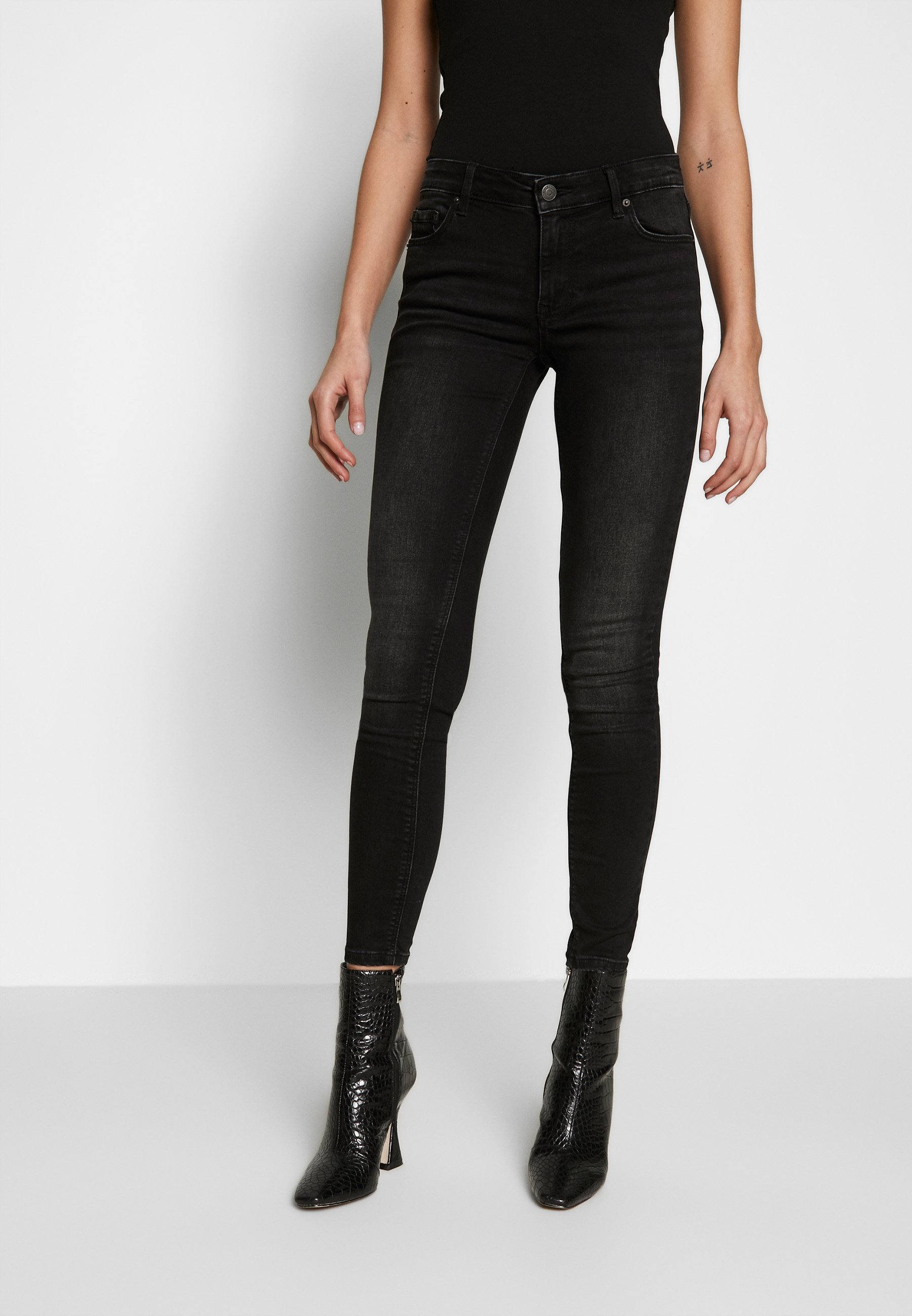 Vero Moda VMLYDIA LR SKINNY JEANS - Jeans Skinny Fit - black/Zwart - Zalando .nl