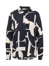 Eterna PRINTBLUSE - LOOSE FIT - Hemdbluse - schwarz