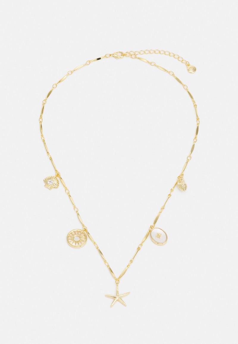 Orelia MULTI CHARM NECKLACE - Κολιέ - pale gold-coloured