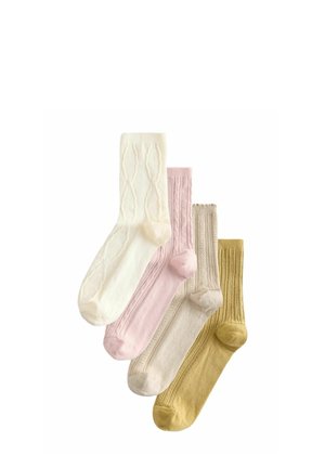 Next TEXTURED ANKLE 4 PACK   - Calze - neutral blush