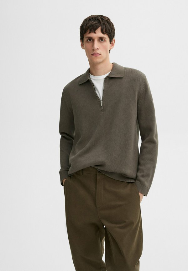 WITH COLLAR  - Jumper - khaki