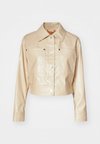 JELT - Bunda z nepravej kože - open beige