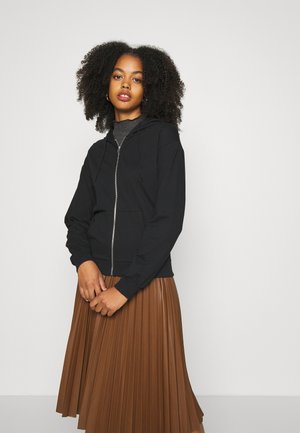 REGULAR FIT ZIP UP HOODIE JACKET - Huvtröja med dragkedja - black