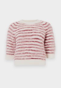 VERONA BRUSHED TEE - Camisola - off-white/bordeaux