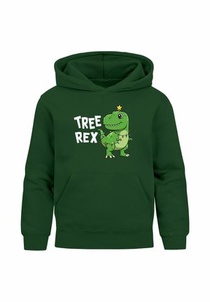 WEIHNACHTSPULLOVER  TREE REX - Kapuzenpullover - dunkelgrün