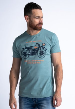 Lagoonize - Print T-shirt - aqua grey