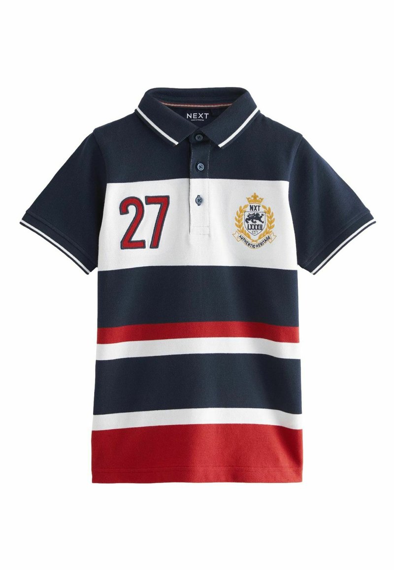 Next COLOURBLOCK SHORT SLEEVES - Polosärk - red blue