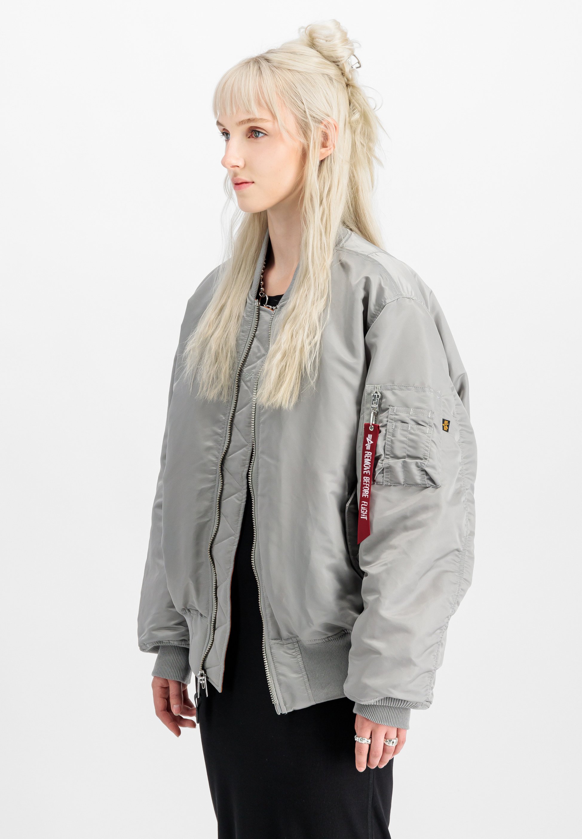 Alpha Industries HERITAGE - Bomber Jacket - silver/silver
