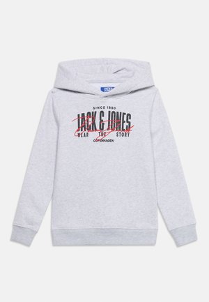 Jack & Jones Junior, JJAERO HOOD - Hoodie - white melange