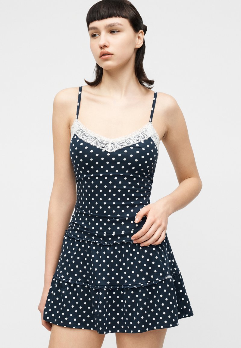 Hollister Co. CAMI TIERED SKORT - Day dress - dark blue - Zalando.ie