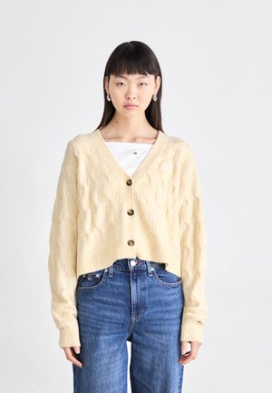 CABLE CARDIGAN - Vest - custard cream