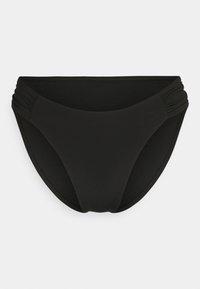 COLLECTIVE HIGH LEG RUCHED SIDE - Bikini bottoms - black
