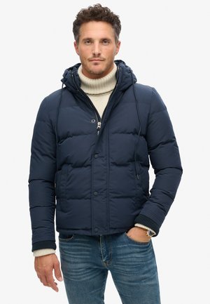Superdry EVEREST HOODED PUFFER - Veste d'hiver - nordic chrome navy