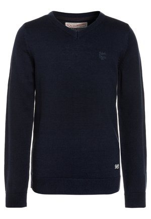 V NECK - Pullover - deep navy