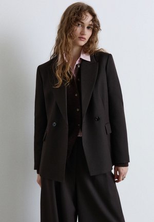 Calliope, GIACCA TINTA UNITA - Blazer - marrone scuro
