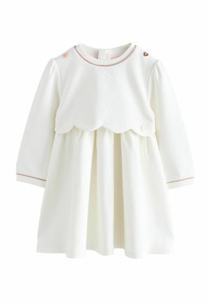 REGULAR FIT - SCALLOP PONTE  - Vestito casual - white