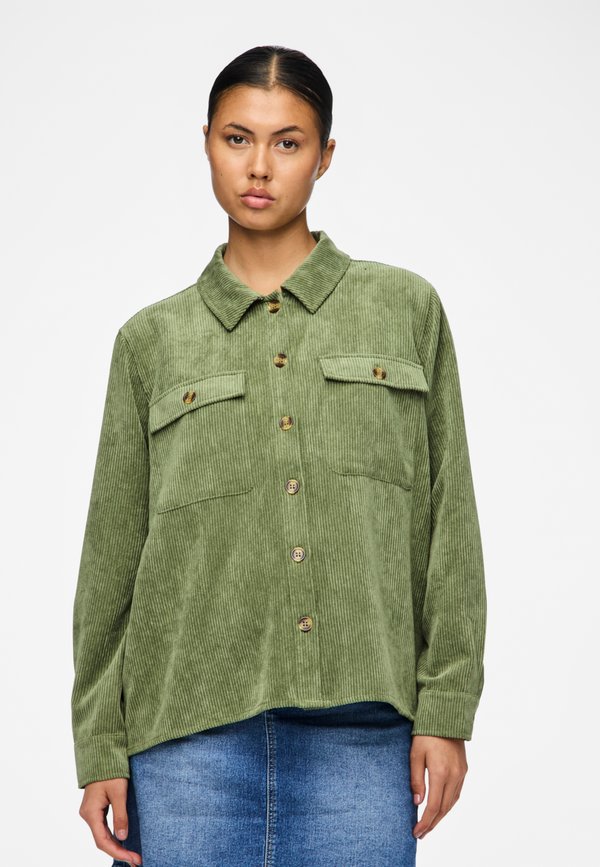 PCEFFI SHIRT - Hemdbluse - olivine