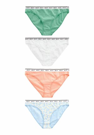 Next RICH LOGO KNICKERS FOUR PACK  - Tange - blue daisy print spot green orange