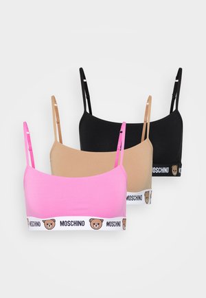 3 PACK - Korsetes izstrādājums ar stīpiņām - black/pink/beige