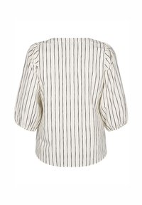 Zizzi Bluse - eggnog black stripe