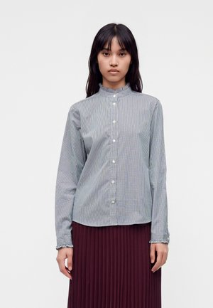 GANT, REG CLASSIC POPLIN FRILL BLOUSE - Риза с копчета - classic blue