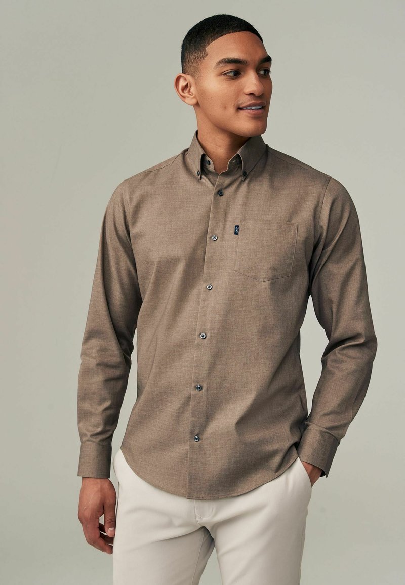 Next BUTTON DOWN OXFORD FIT - REGULAR FIT - Majica - neutral brown marl