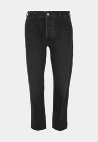 ADAMS - Calças de ganga de perna direita - black denim