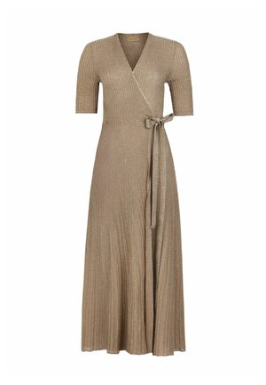 Falconeri, PLEATED WRAPAROUND - Strickkleid - brown