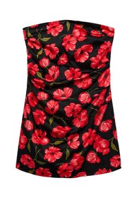 STRAPLESS FLORAL  - Freizeitkleid - black