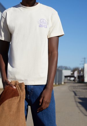 T-shirt med print - sand