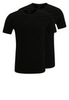 2 PACK CREW NECK T SHIRTS MODERN COTTON STRETCH - Potkošulja - black