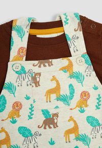 JoJo Maman Bébé 2-PIECE SET  - REGULAR FIT - Kombinezonas su petnešomis - natural safari animals