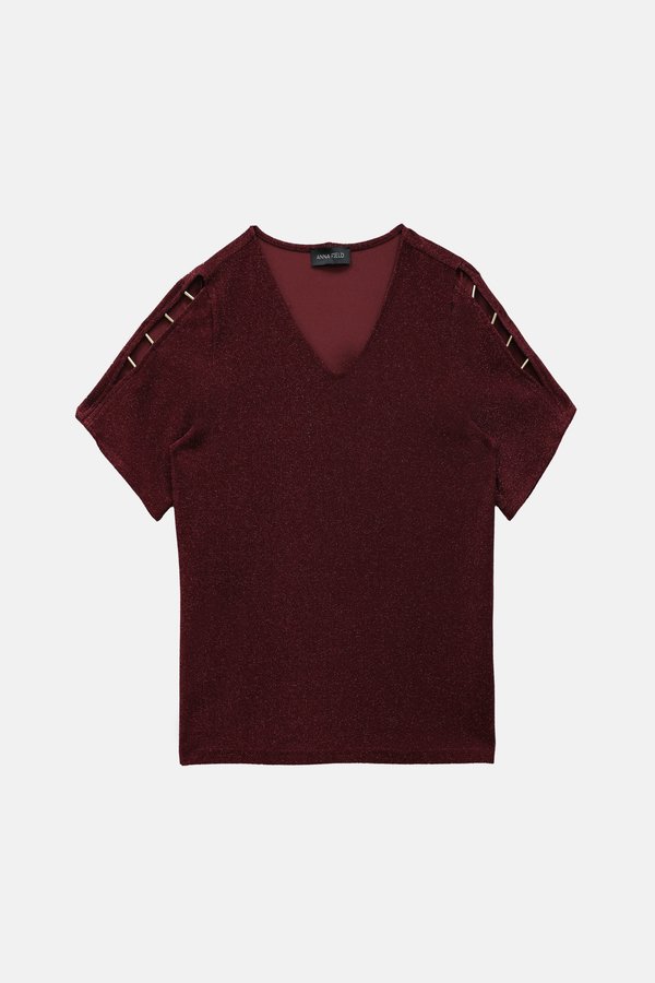 Print T-shirt - bordeaux3