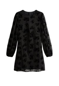 FLORAL DEVORE LONG SLEEVE MINI - Jurk - black pattern