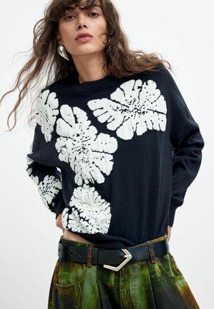 Desigual, PRINTED SWEATER M. C. LACROIX - Jersey de punto - black
