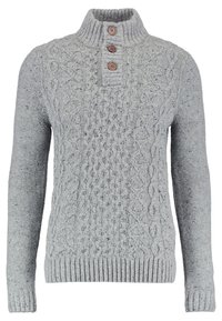 Stickad tröja - mottled grey