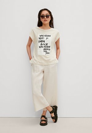 MIT STATEMENTPRINT - T-shirt z nadrukiem - sand