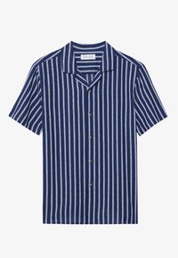 LINEN MIX BLEND SHIRT - Košeľa - dark blue/white