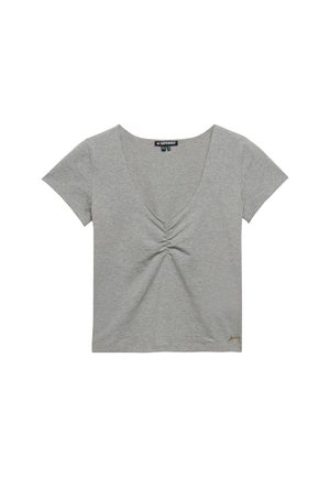 Superdry & Co, ATHLETIC ESSENTIALS GATHERED SHORT SLEEVE - Camiseta básica - grey marl