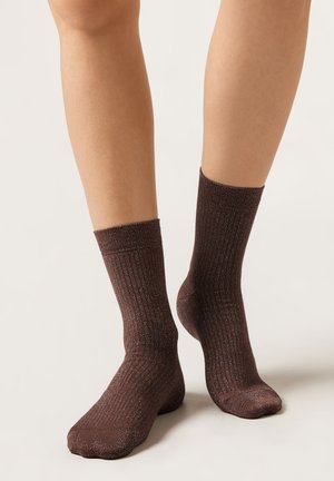 Calzedonia GLITTER - Socks - light brown